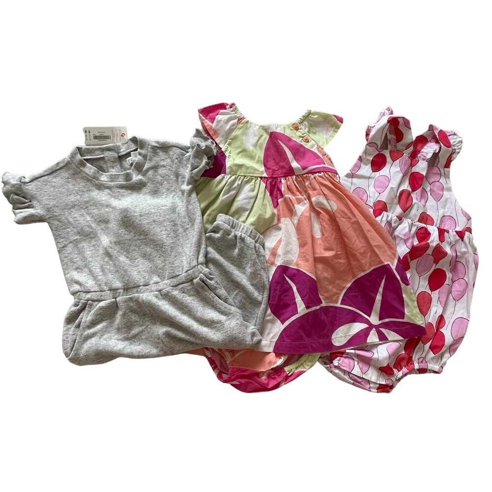 Tea Petit People Gymboree 3 Piece Bundle 12-18 month Jumper and Dress
